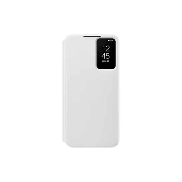 Samsung Galaxy S22 Plus - Smart Clear View Cover Antimicrobal Coating - White